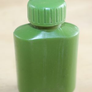 Chinese SKS Oil Bottle Green Plastic, Square NOS